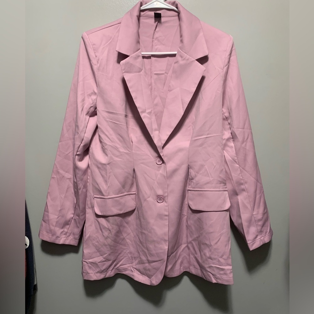 SHEIN (M) women’s padded pink blazer